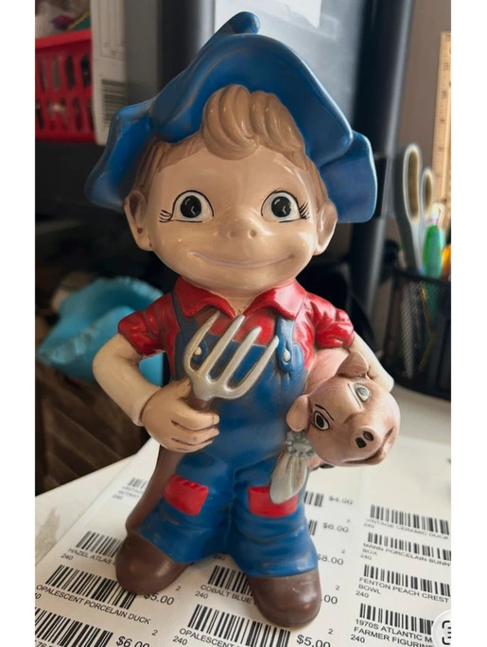 Vintage farmer figure
